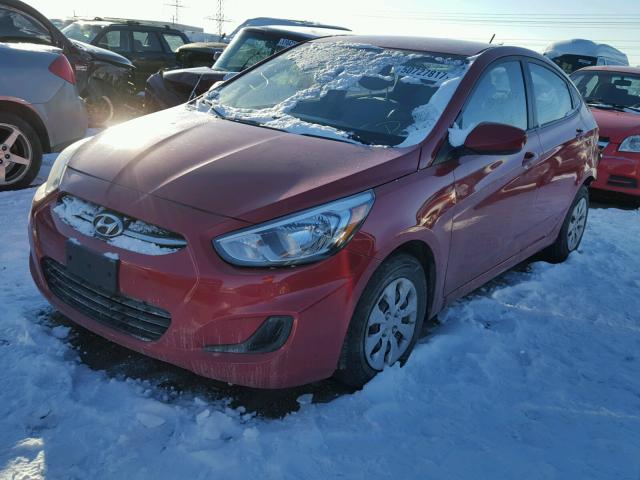 KMHCT4AE4FU883507 - 2015 HYUNDAI ACCENT GLS RED photo 2