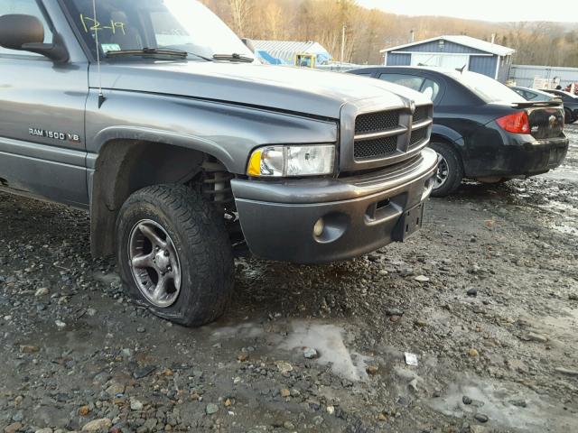 3B7HF13Z61G809842 - 2001 DODGE RAM 1500 GRAY photo 9