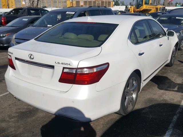 JTHGL46F075006563 - 2007 LEXUS LS 460L WHITE photo 4