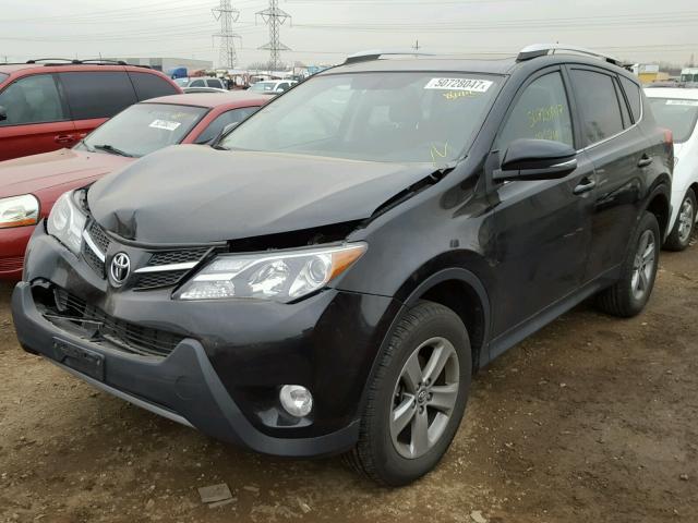 2T3WFREV4FW136413 - 2015 TOYOTA RAV4 XLE BLACK photo 2