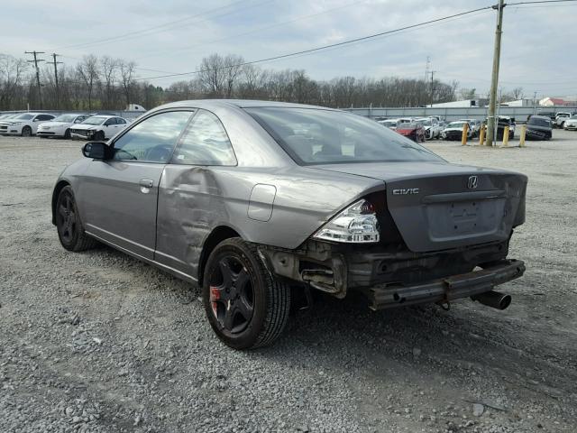 1HGEM22974L071297 - 2004 HONDA CIVIC EX GRAY photo 3