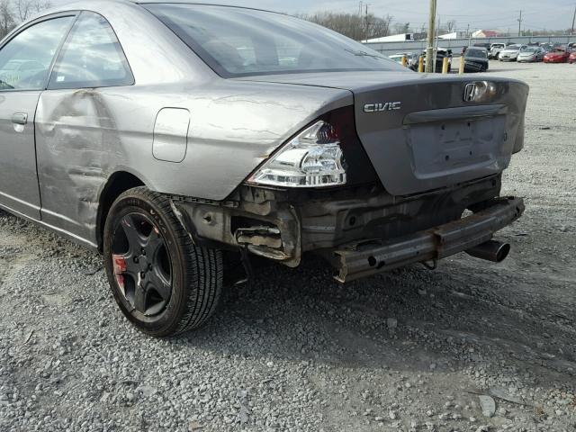 1HGEM22974L071297 - 2004 HONDA CIVIC EX GRAY photo 9