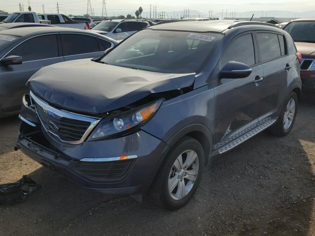 KNDPB3A27C7313939 - 2012 KIA SPORTAGE B BLUE photo 2