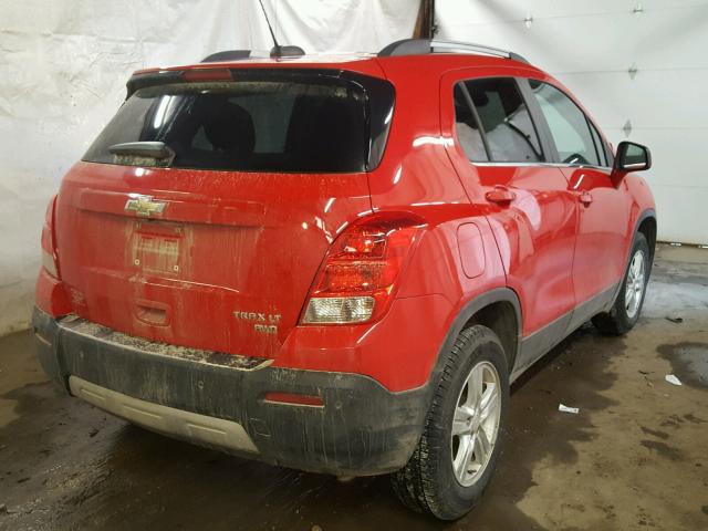 3GNCJRSBXFL190860 - 2015 CHEVROLET TRAX 1LT RED photo 4