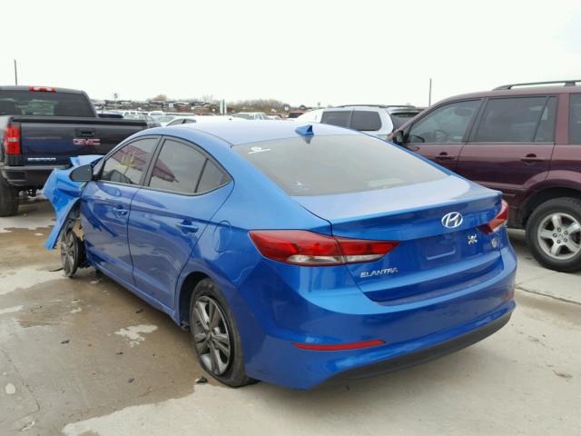 5NPD84LF6HH034802 - 2017 HYUNDAI ELANTRA SE BLUE photo 3