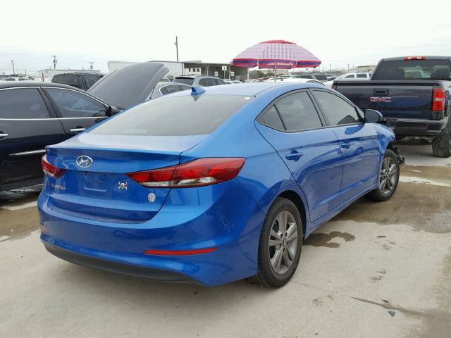 5NPD84LF6HH034802 - 2017 HYUNDAI ELANTRA SE BLUE photo 4