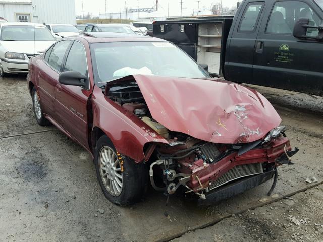 1G2NF52T41M516689 - 2001 PONTIAC GRAND AM S MAROON photo 1