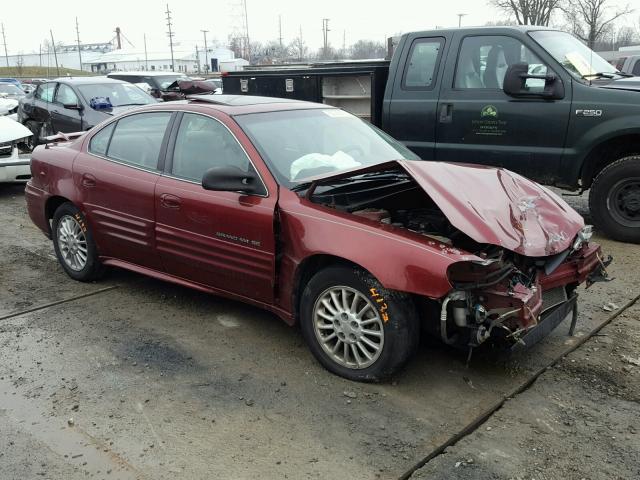 1G2NF52T41M516689 - 2001 PONTIAC GRAND AM S MAROON photo 9