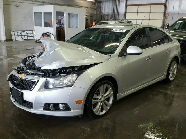 1G1PH5SC6C7267658 - 2012 CHEVROLET CRUZE LTZ SILVER photo 2