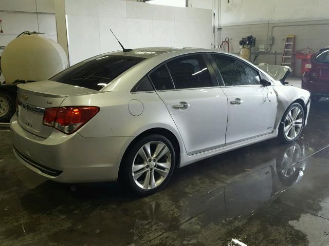 1G1PH5SC6C7267658 - 2012 CHEVROLET CRUZE LTZ SILVER photo 4