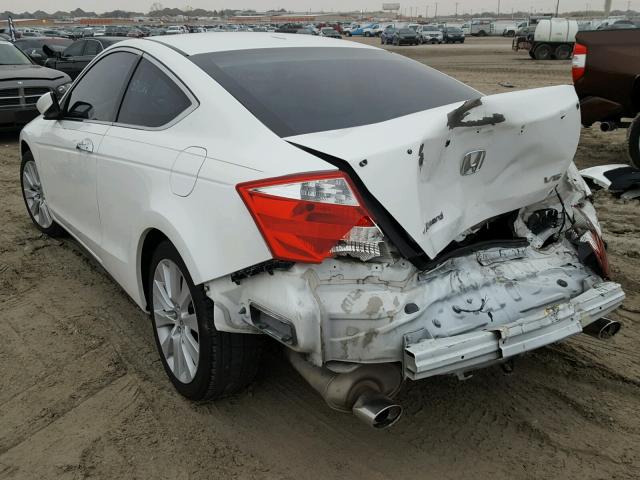 1HGCS2B82AA004702 - 2010 HONDA ACCORD EXL WHITE photo 3