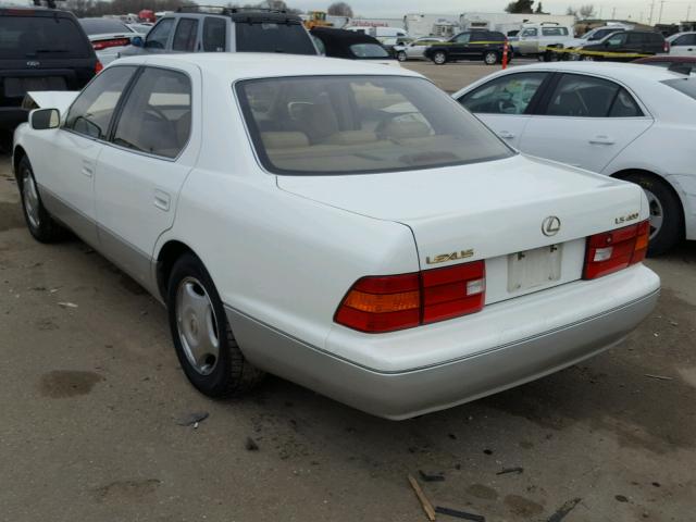 JT8BH28F3X0162445 - 1999 LEXUS LS 400 WHITE photo 3