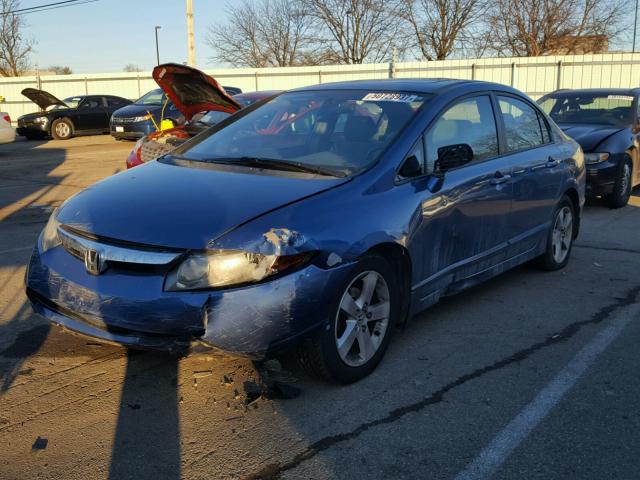 1HGFA16866L032843 - 2006 HONDA CIVIC EX BLUE photo 2