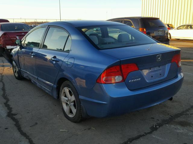 1HGFA16866L032843 - 2006 HONDA CIVIC EX BLUE photo 3