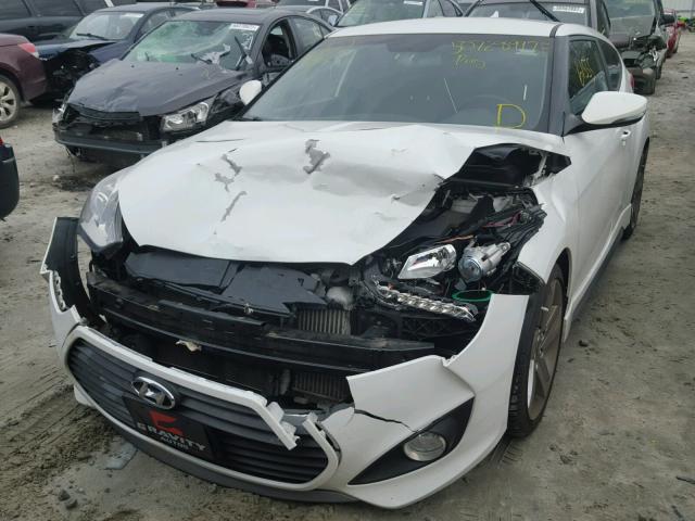 KMHTC6AE5EU182582 - 2014 HYUNDAI VELOSTER T WHITE photo 9