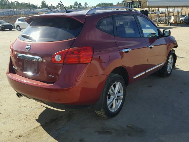 JN8AS5MTXCW264705 - 2012 NISSAN ROGUE S MAROON photo 4