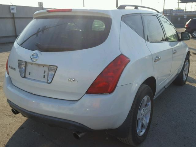 JN8AZ08T53W112002 - 2003 NISSAN MURANO SL WHITE photo 4