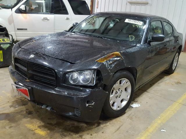 2B3KA43R47H778932 - 2007 DODGE CHARGER SE BLACK photo 2