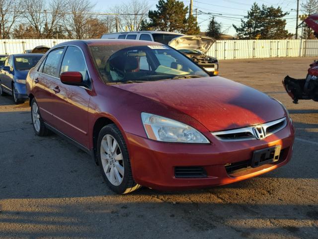 1HGCM66457A067133 - 2007 HONDA ACCORD SE RED photo 1