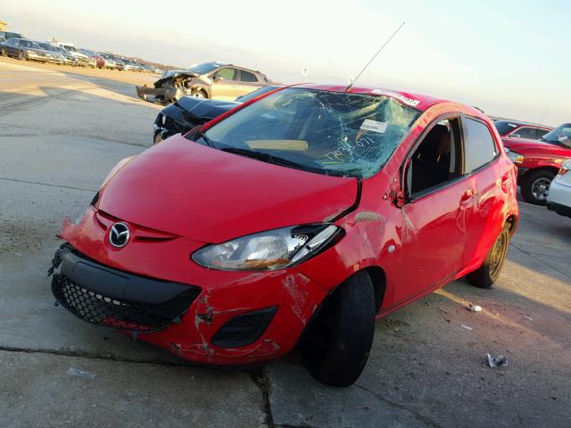 JM1DE1KZ6D0170762 - 2013 MAZDA MAZDA2 RED photo 2