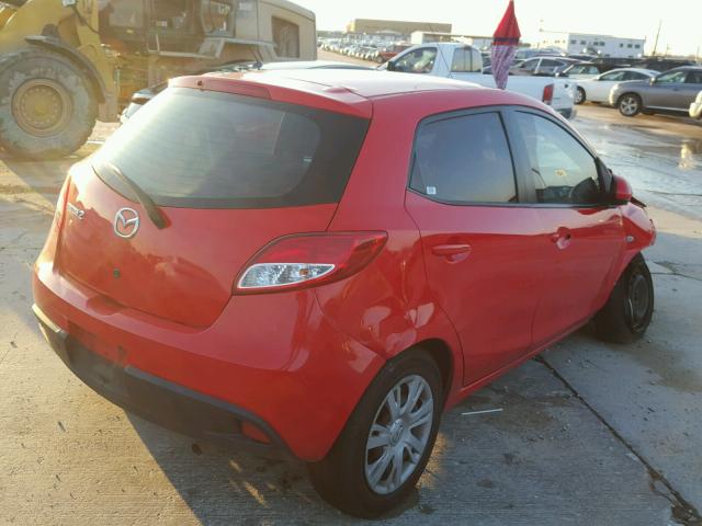 JM1DE1KZ6D0170762 - 2013 MAZDA MAZDA2 RED photo 4