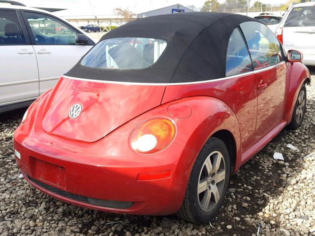 3VWRF31Y26M304512 - 2006 VOLKSWAGEN NEW BEETLE 红色 照片 4