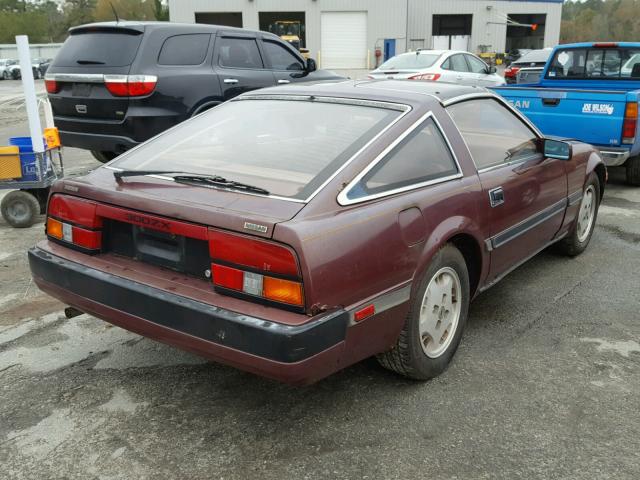 JN1HZ14S3EX008802 - 1984 DATSUN 300ZX MAROON photo 4