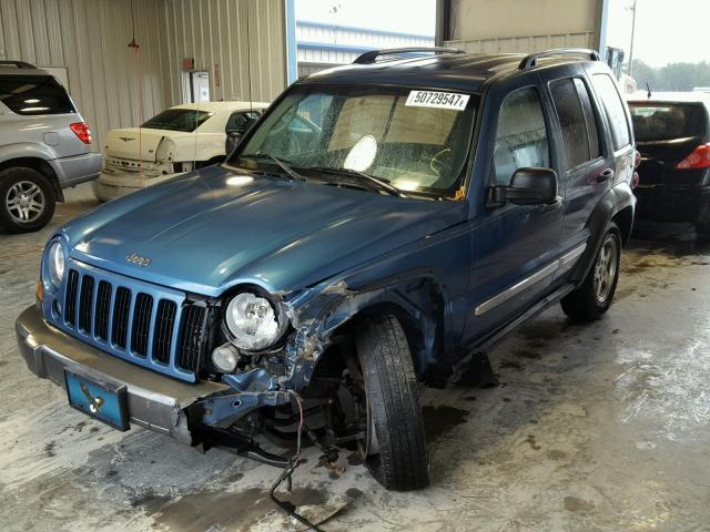 1J4GK48K36W168303 - 2006 JEEP LIBERTY SP BLUE photo 2