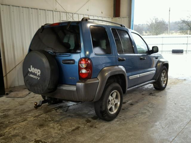 1J4GK48K36W168303 - 2006 JEEP LIBERTY SP BLUE photo 4