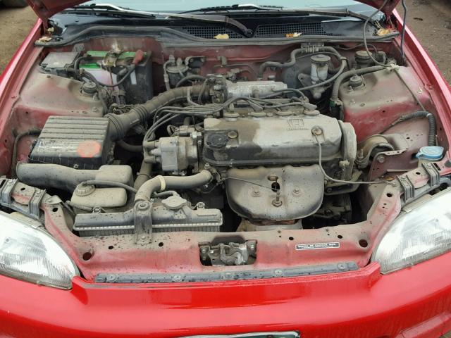 2HGEH2356RH527326 - 1994 HONDA CIVIC CX RED photo 7