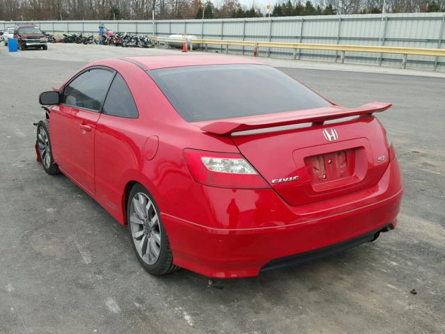 2HGFG21589H700693 - 2009 HONDA CIVIC SI RED photo 3