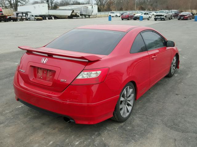 2HGFG21589H700693 - 2009 HONDA CIVIC SI RED photo 4