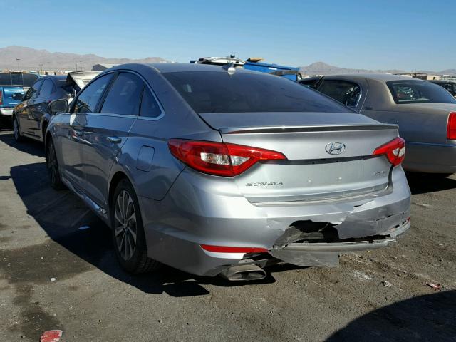 5NPE34AF6FH244044 - 2015 HYUNDAI SONATA SPO GRAY photo 3