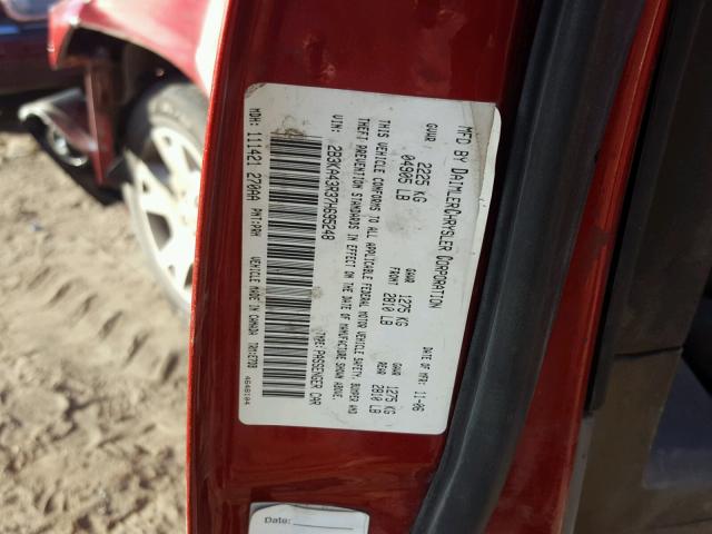 2B3KA43R37H695248 - 2007 DODGE CHARGER SE RED photo 10