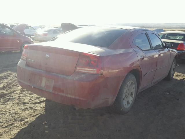 2B3KA43R37H695248 - 2007 DODGE CHARGER SE RED photo 4