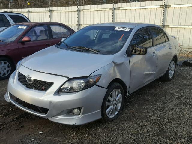 2T1BU4EE7AC500382 - 2010 TOYOTA COROLLA BA SILVER photo 2