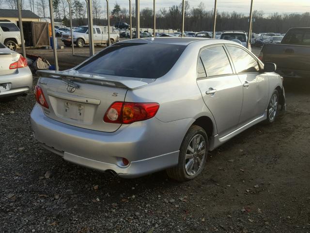 2T1BU4EE7AC500382 - 2010 TOYOTA COROLLA BA SILVER photo 4