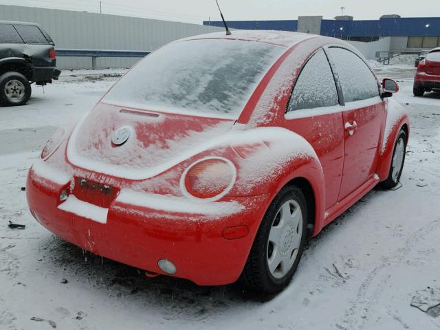 3VWCC21C3XM465000 - 1999 VOLKSWAGEN NEW BEETLE RED photo 4