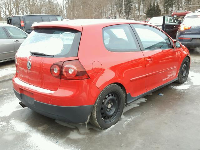 WVWEV71K36W126438 - 2006 VOLKSWAGEN NEW GTI RED photo 4