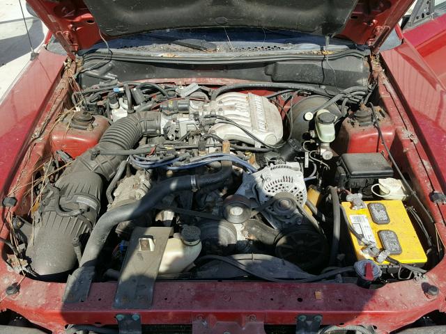1FALP4440SF132694 - 1995 FORD MUSTANG RED photo 7