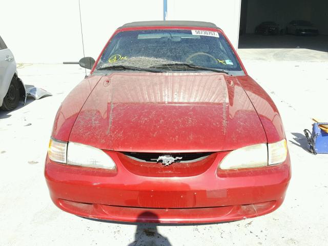 1FALP4440SF132694 - 1995 FORD MUSTANG RED photo 9