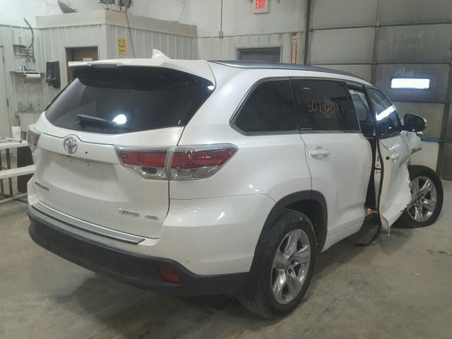 5TDDKRFH3ES044379 - 2014 TOYOTA HIGHLANDER WHITE photo 4