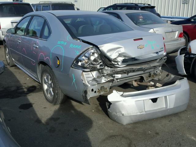 2G1WF5EK6B1323758 - 2011 CHEVROLET IMPALA LS SILVER photo 3