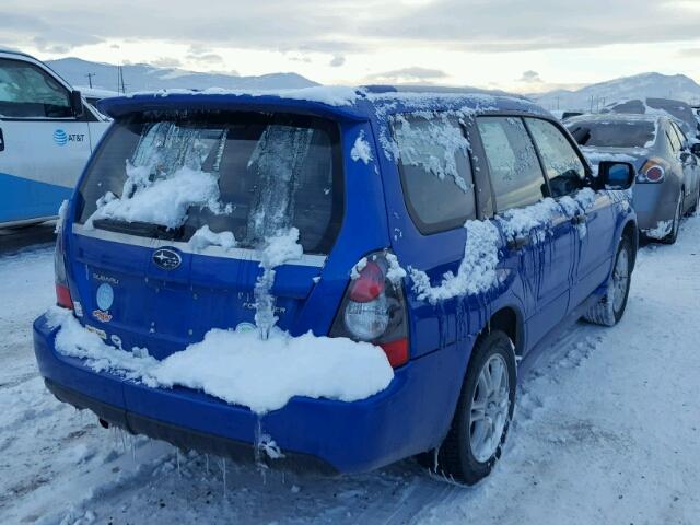 JF1SG66618H714306 - 2008 SUBARU FORESTER S BLUE photo 4