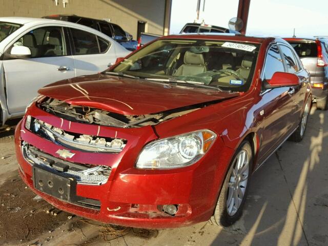 1G1ZK57718F279963 - 2008 CHEVROLET MALIBU LTZ RED photo 2