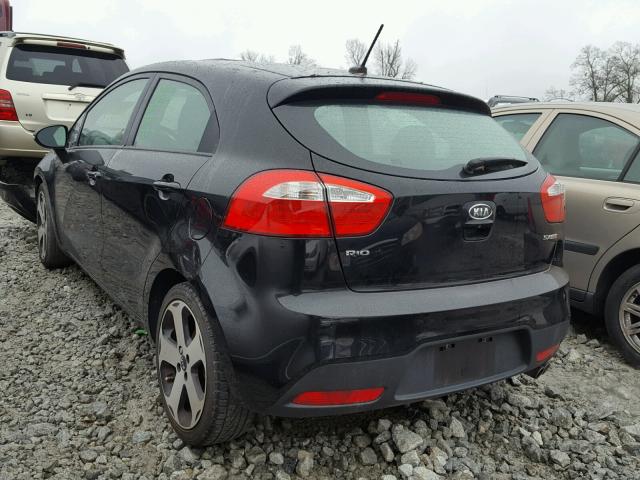 KNADN5A37C6017000 - 2012 KIA RIO EX BLACK photo 3