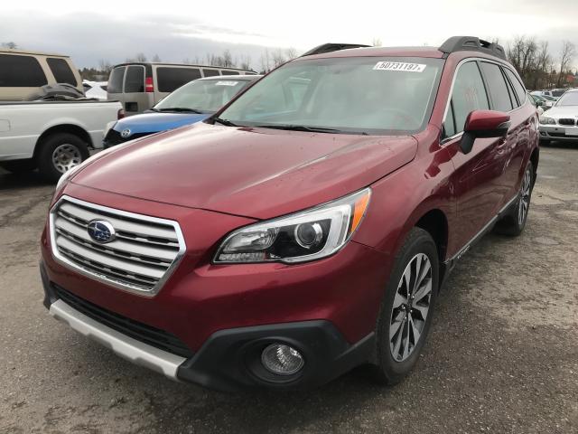 4S4BSBNC1F3356008 - 2015 SUBARU OUTBACK 2. BURGUNDY photo 2