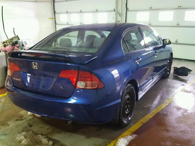 2HGFA15337H005457 - 2007 HONDA CIVIC DX BLUE photo 4