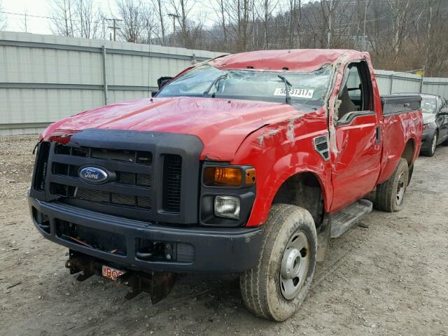 1FTNF21559EA26507 - 2009 FORD F250 SUPER RED photo 2