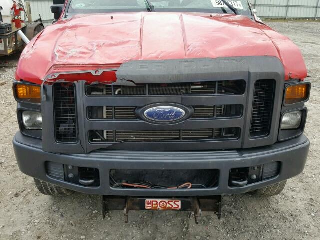 1FTNF21559EA26507 - 2009 FORD F250 SUPER RED photo 7